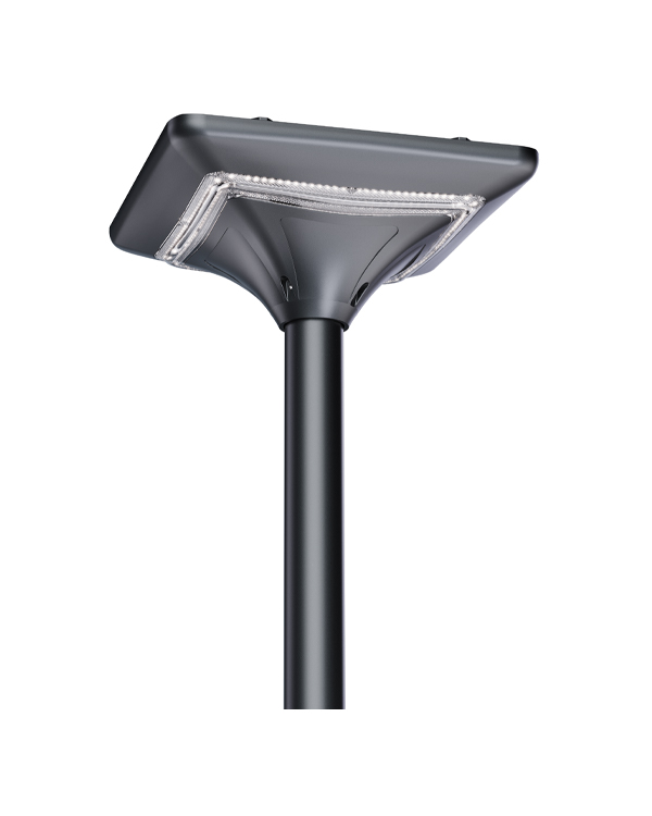 Lámpara solar de jardín de 40 W con salida lateral y caja cuadrada