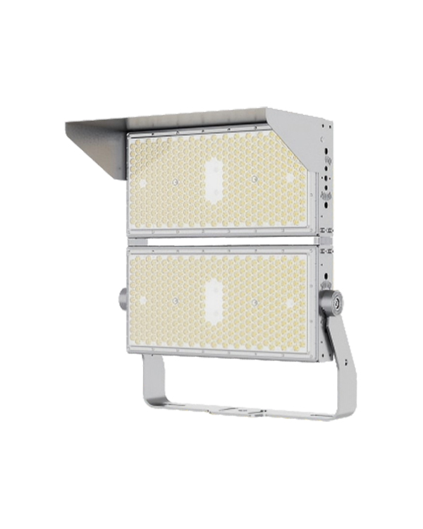 Farola LED apilable ultra gran angular serie C con módulo de diamante