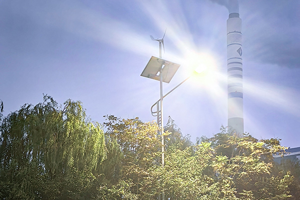 Proyecto de farolas híbridas eólicas y solares, puerto de Sheyang, ciudad de Yancheng