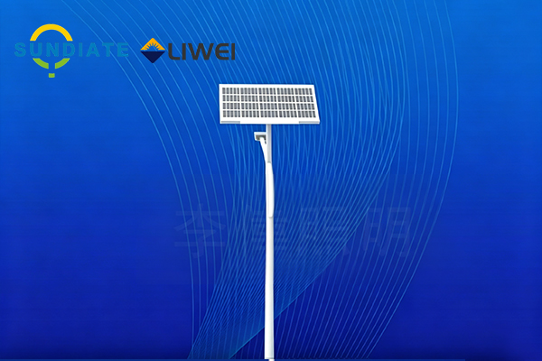 Farola solar dividida