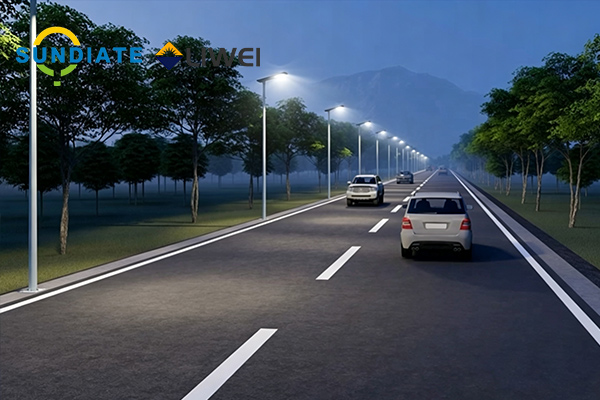 Farola solar integrada